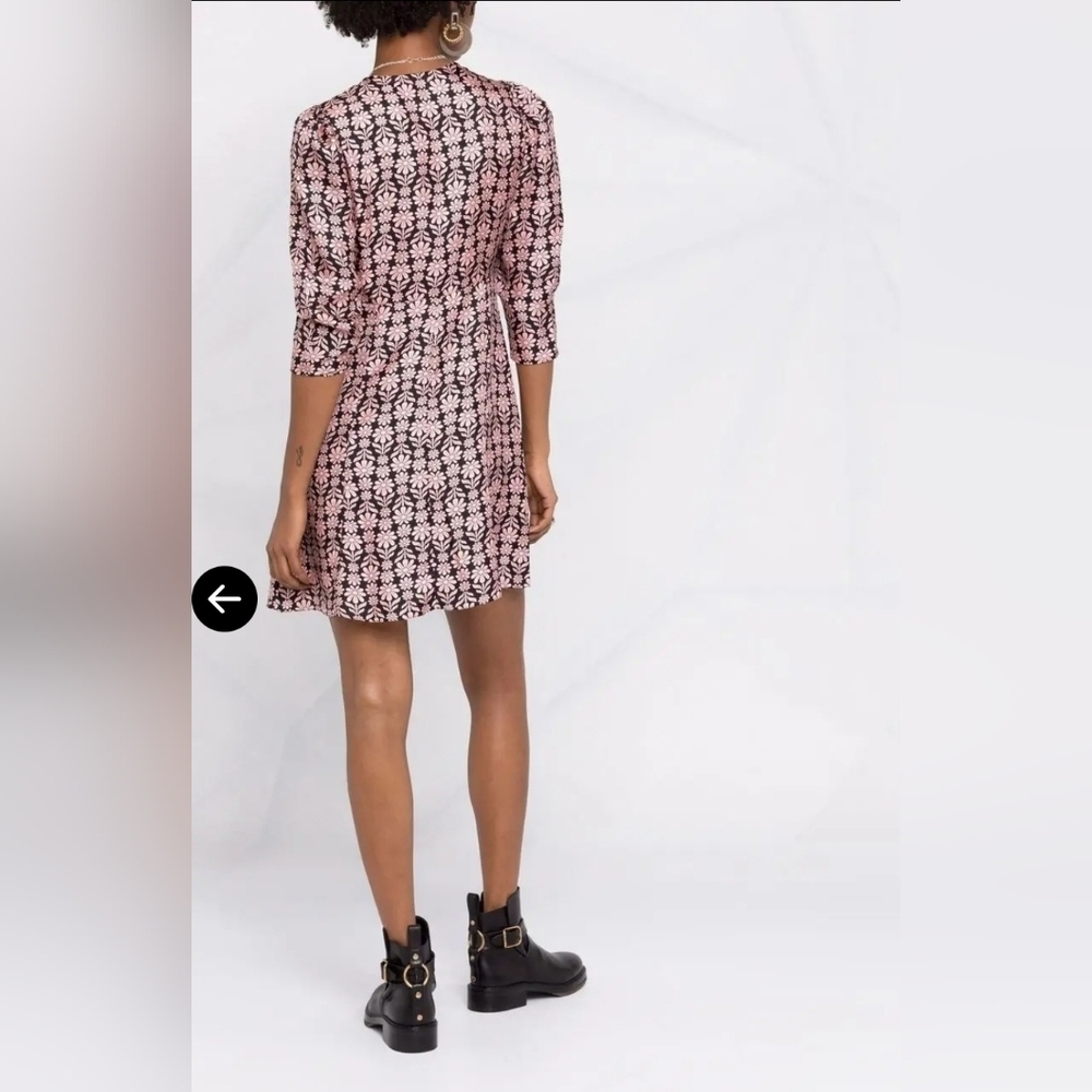 Sandro floral-print v-neck dress Size S - Picture 4 of 10